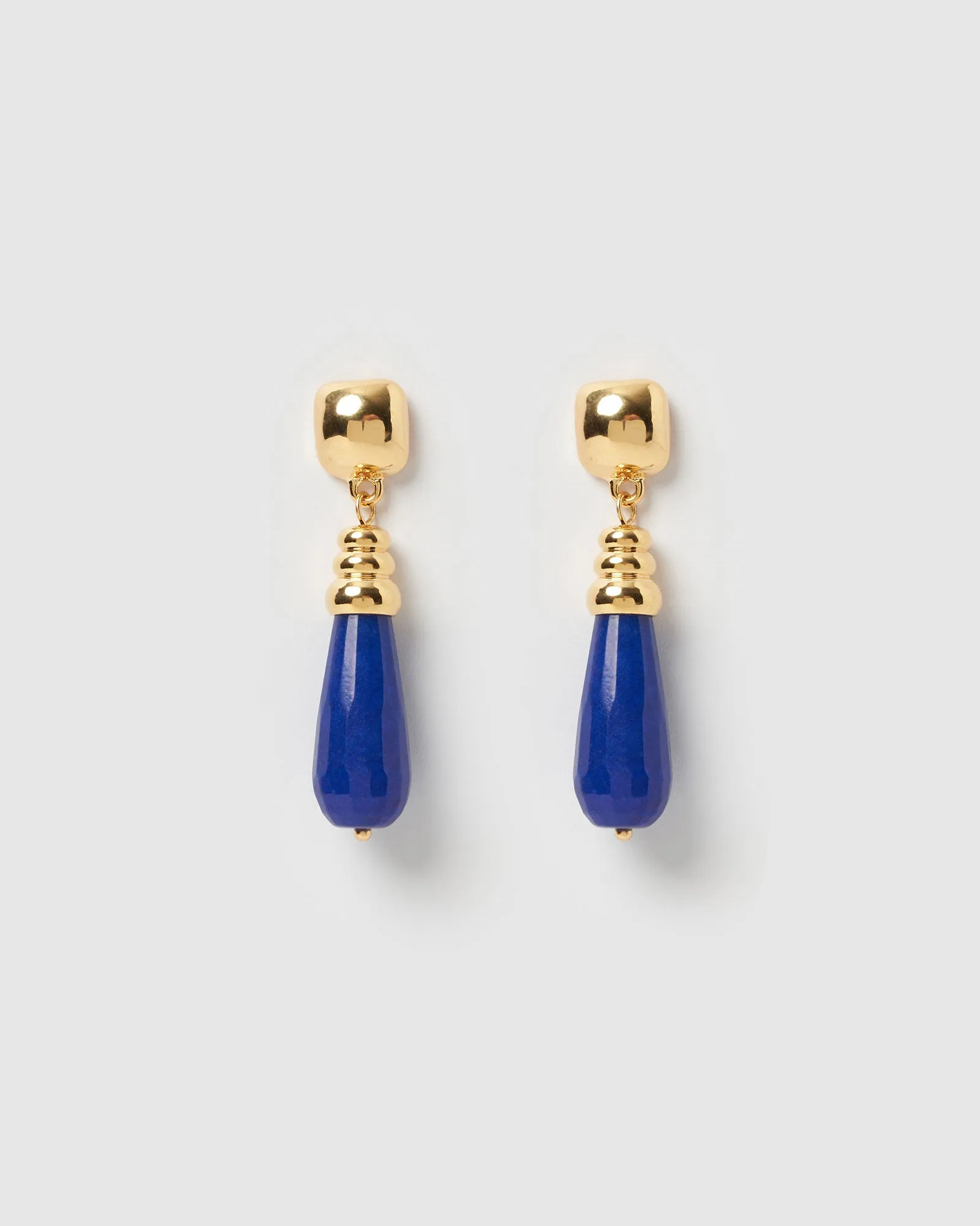 Miz Casa & Co Juliet Earrings Gold Blue Lapis