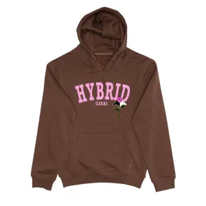 Mocha Blossom Varsity Hoodie - Brown