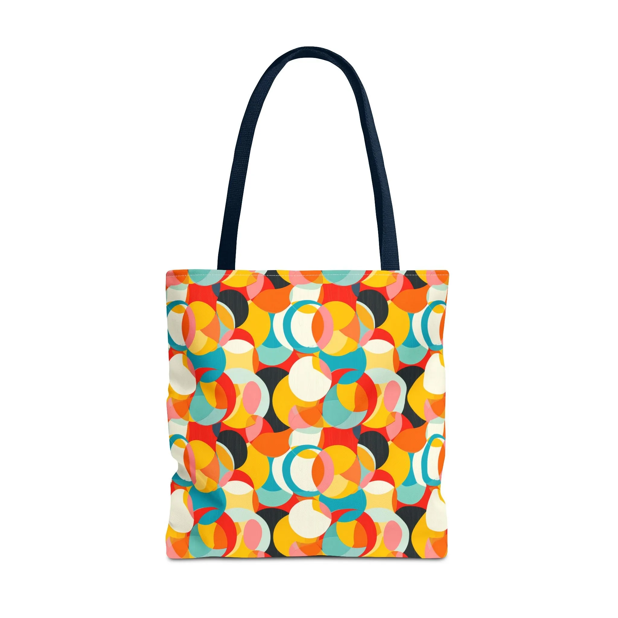Mod Circle Medley Tote Bag - Circle Your World with Retro Flair! Available in 3 sizes.