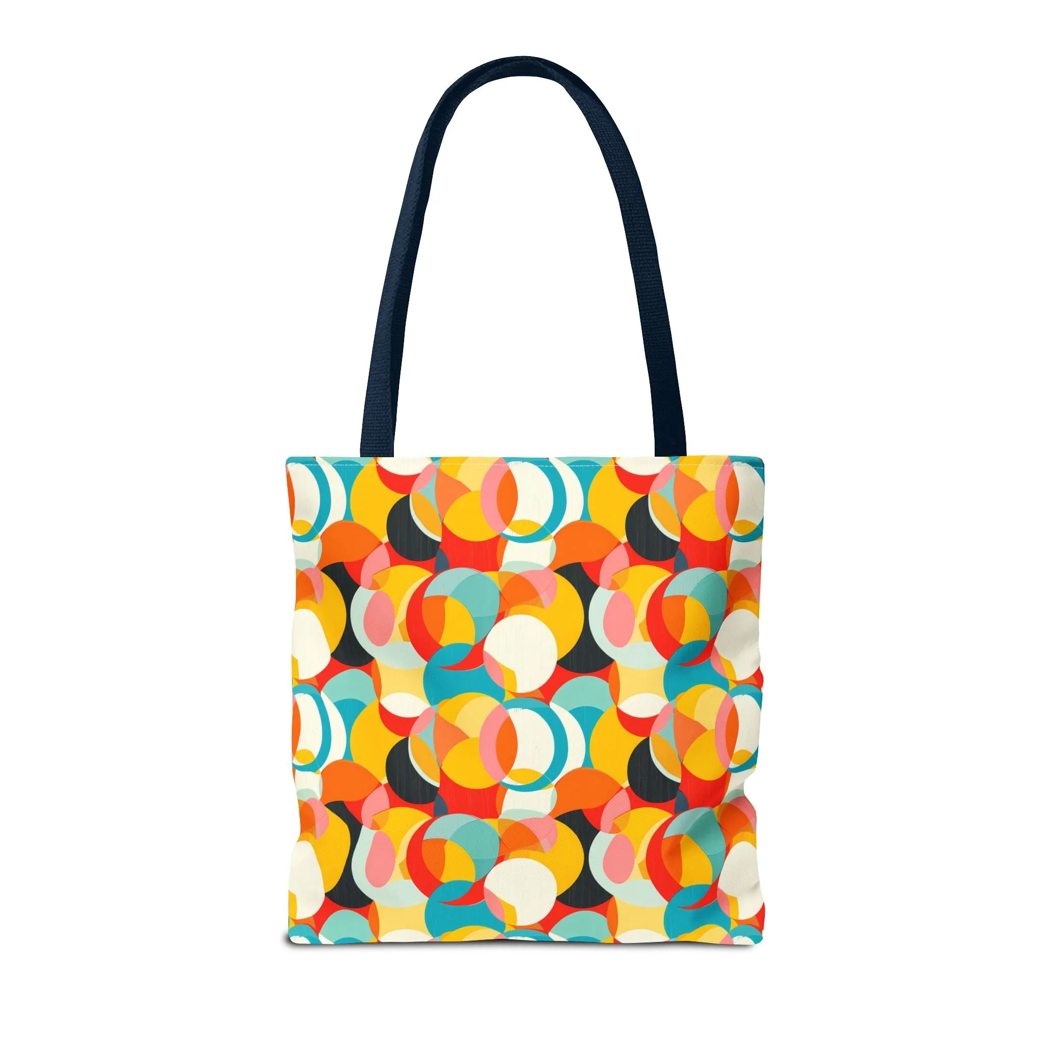 Mod Circle Medley Tote Bag - Circle Your World with Retro Flair! Available in 3 sizes.