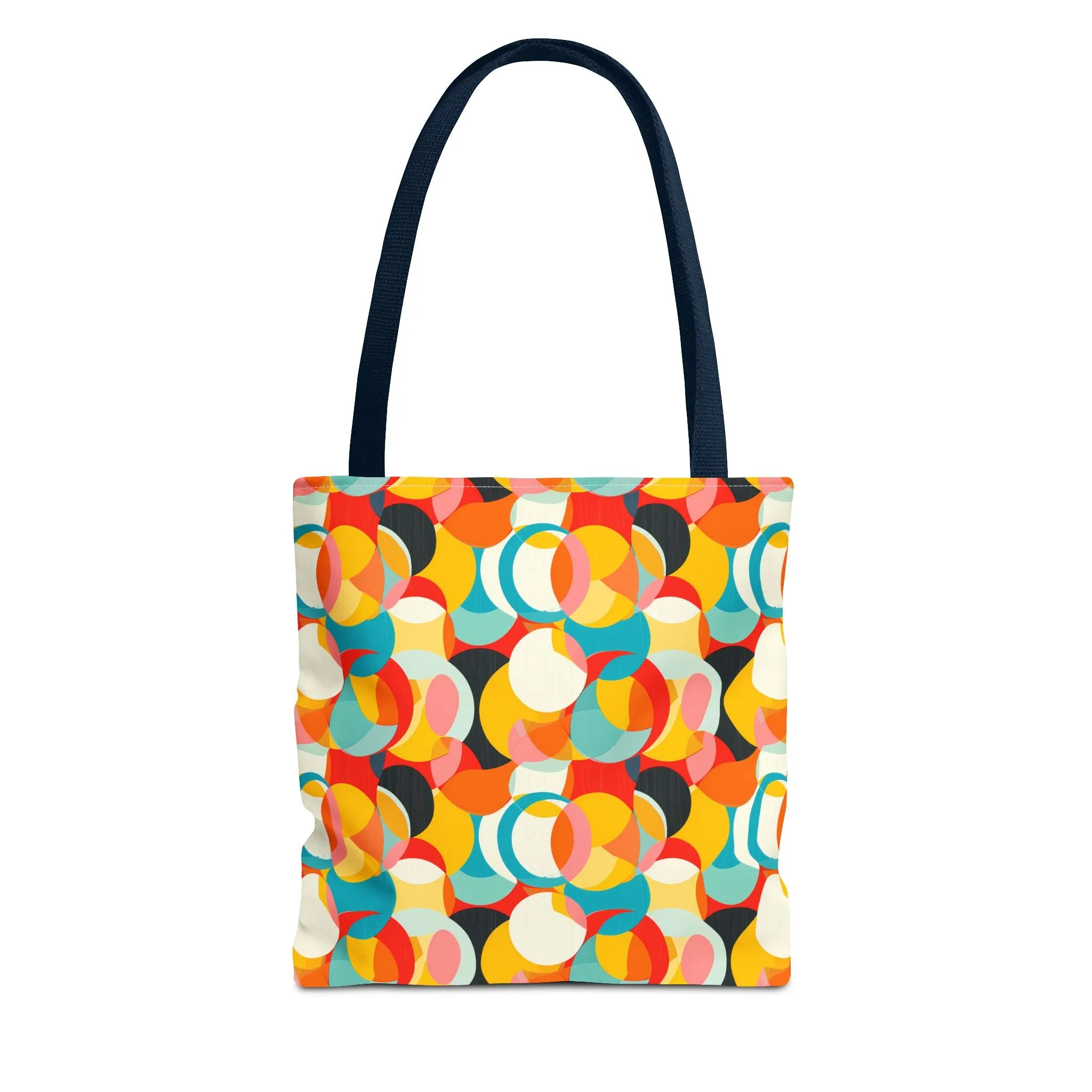 Mod Circle Medley Tote Bag - Circle Your World with Retro Flair! Available in 3 sizes.