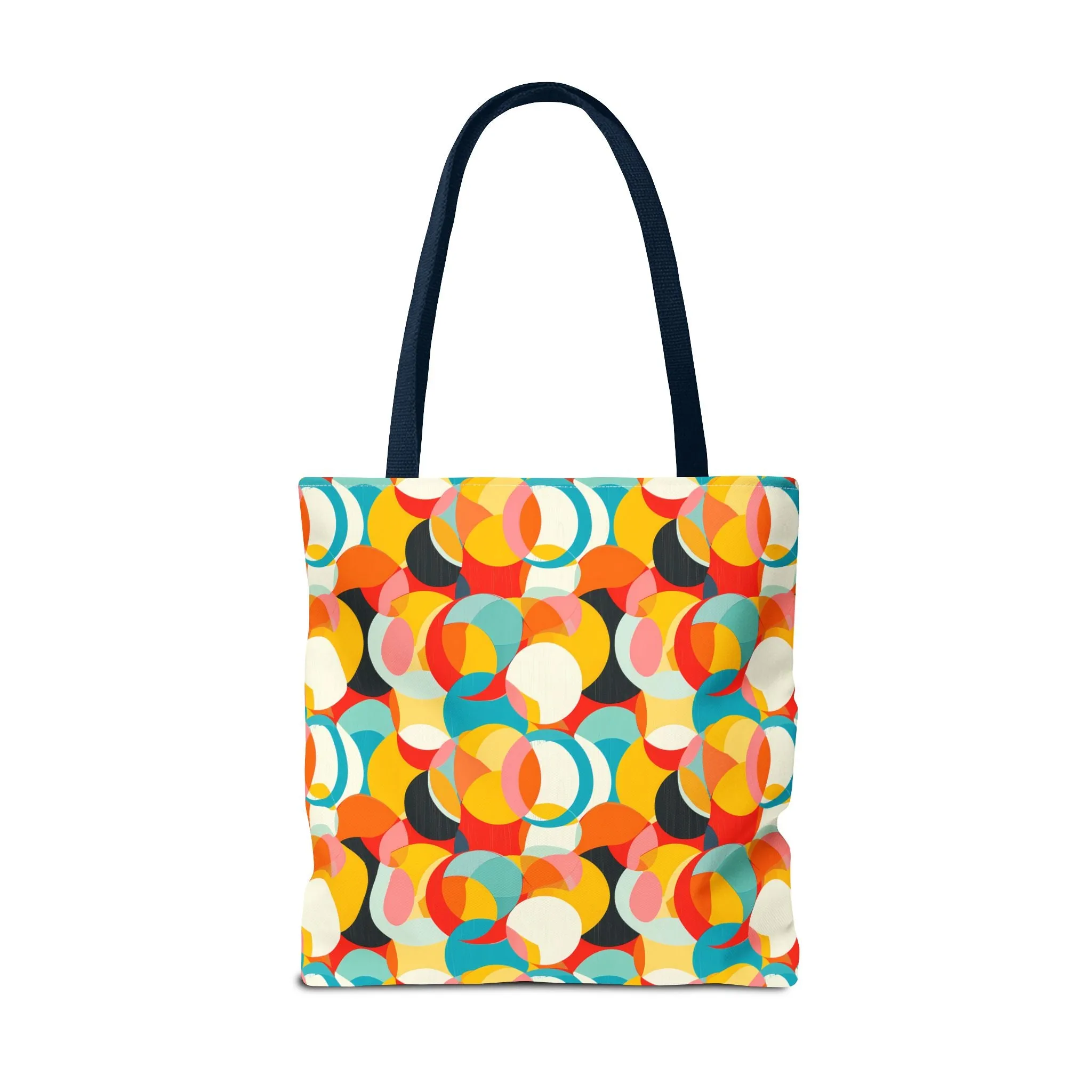 Mod Circle Medley Tote Bag - Circle Your World with Retro Flair! Available in 3 sizes.