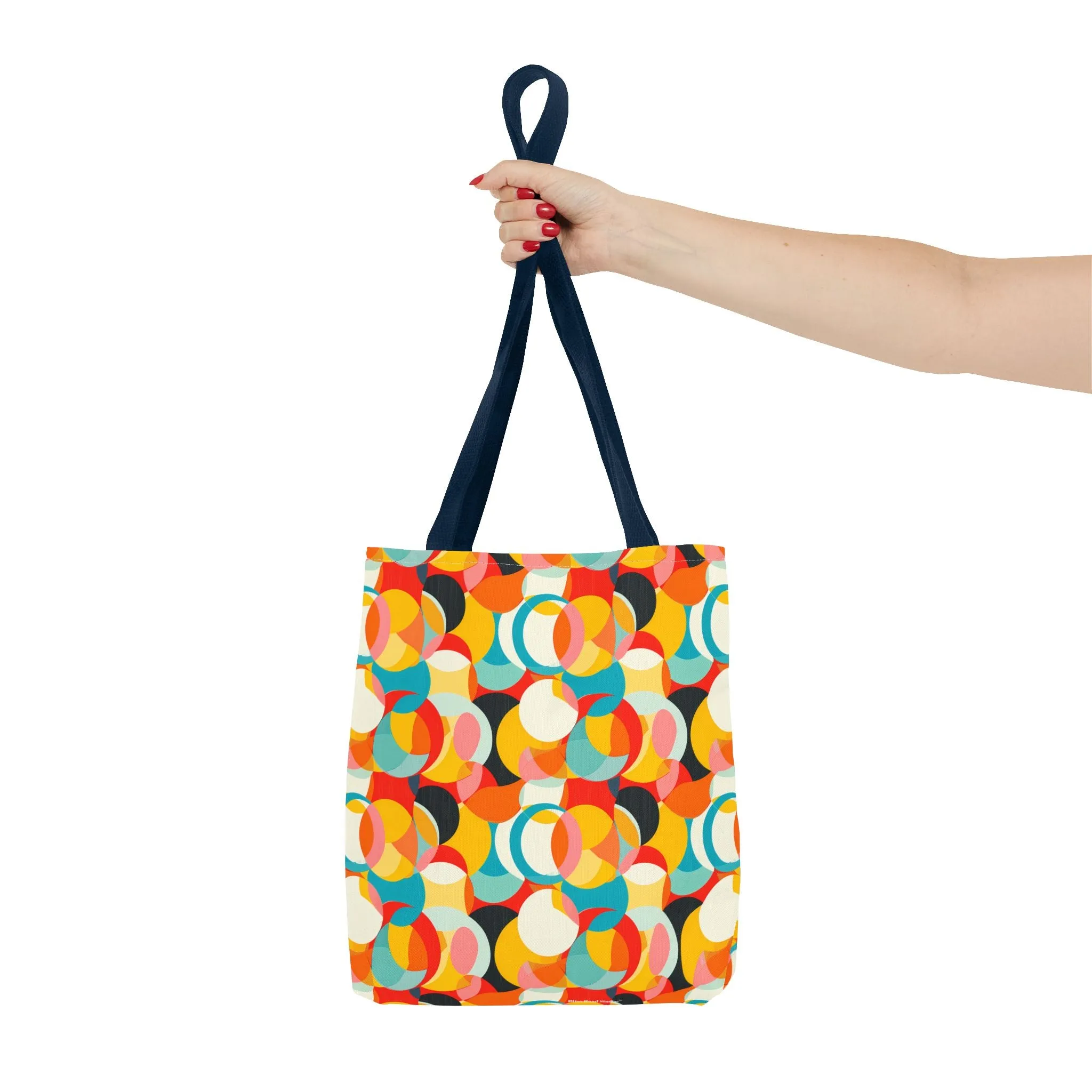 Mod Circle Medley Tote Bag - Circle Your World with Retro Flair! Available in 3 sizes.
