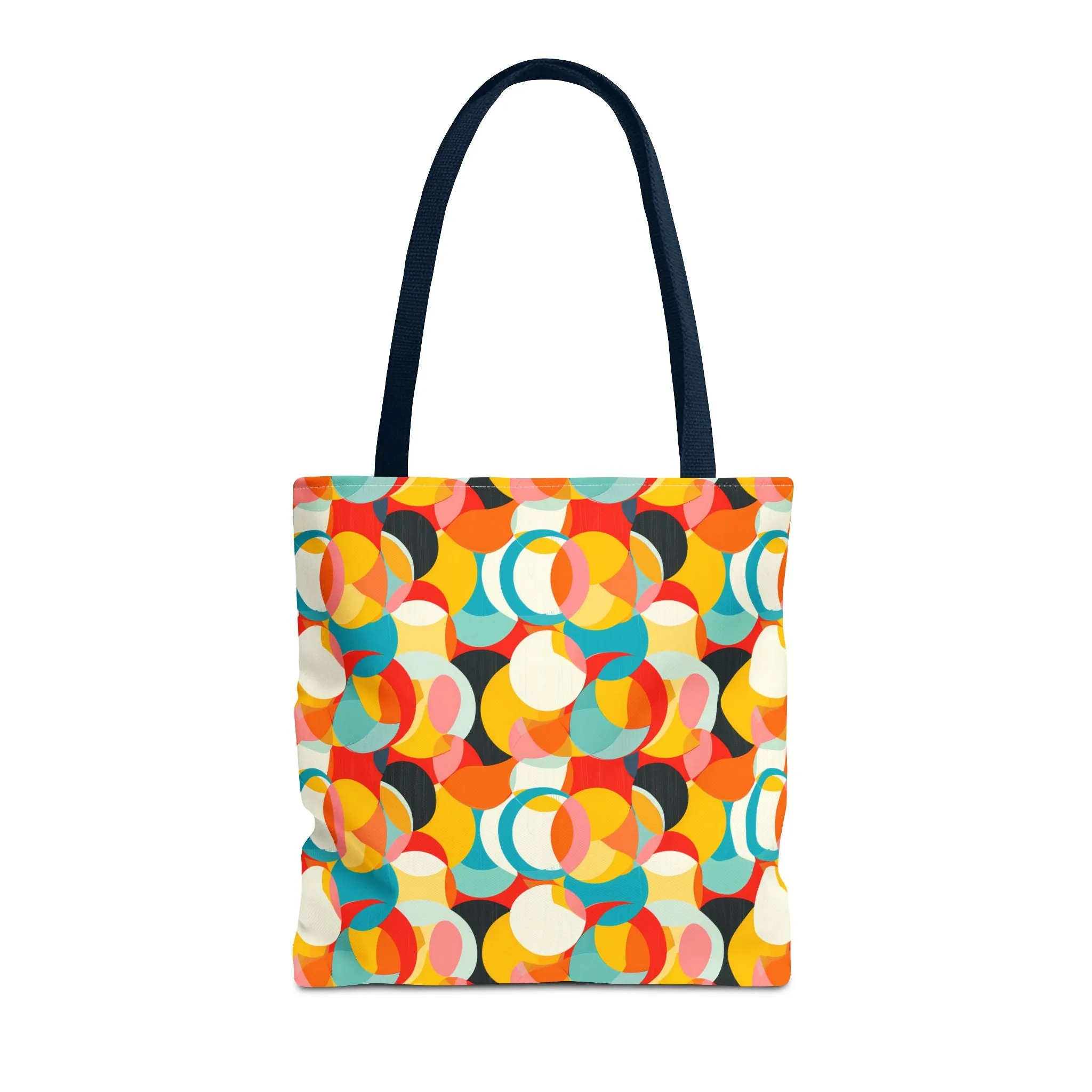 Mod Circle Medley Tote Bag - Circle Your World with Retro Flair! Available in 3 sizes.
