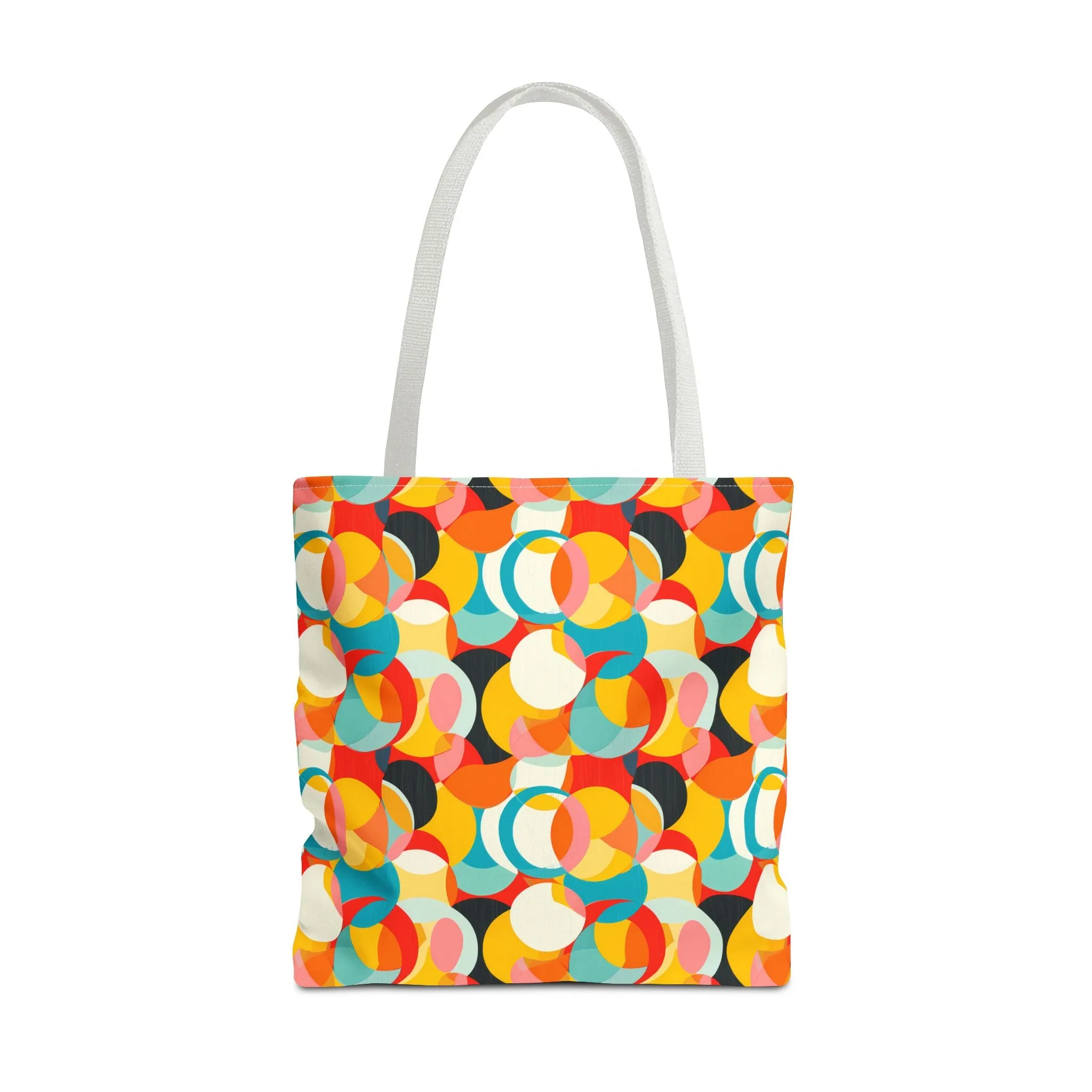 Mod Circle Medley Tote Bag - Circle Your World with Retro Flair! Available in 3 sizes.