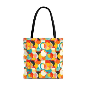 Mod Circle Medley Tote Bag - Circle Your World with Retro Flair! Available in 3 sizes.