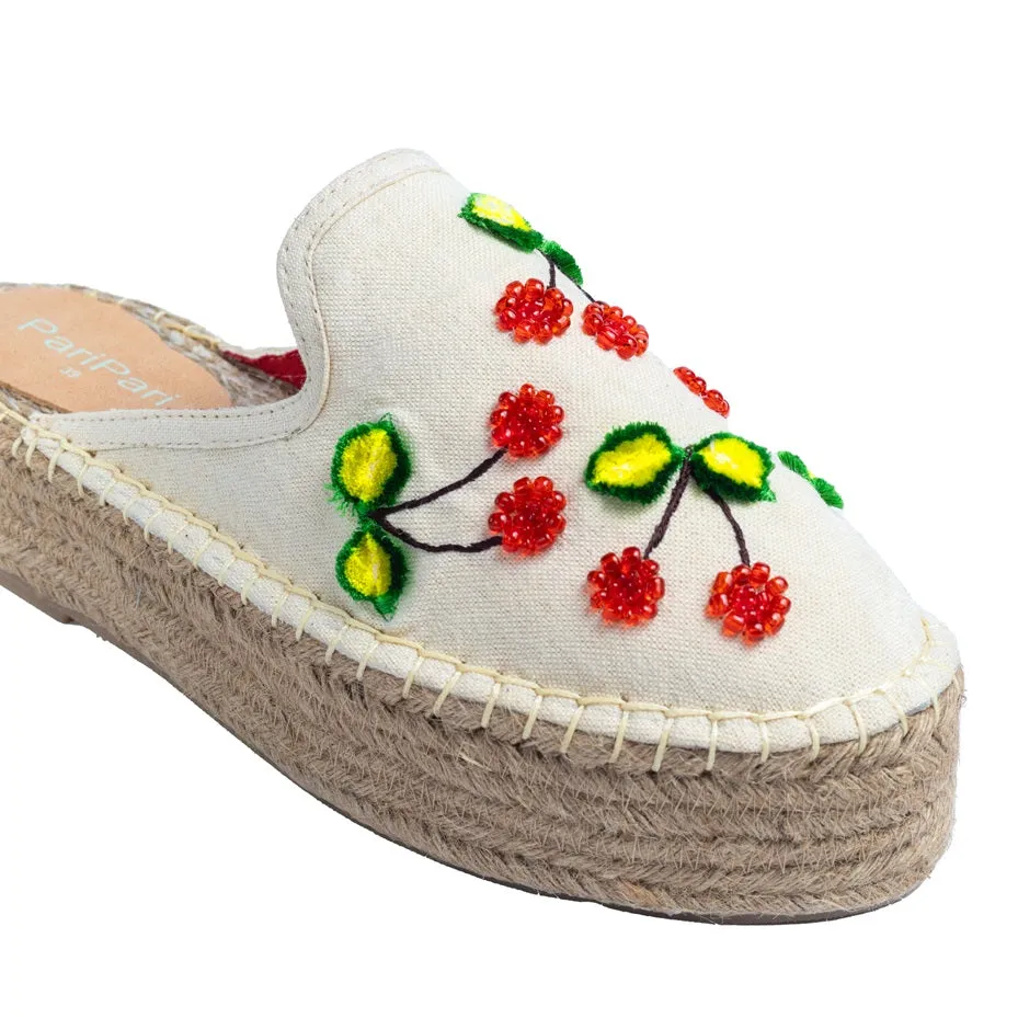 Mon Cherie Espadrilles Offwhite Platforms