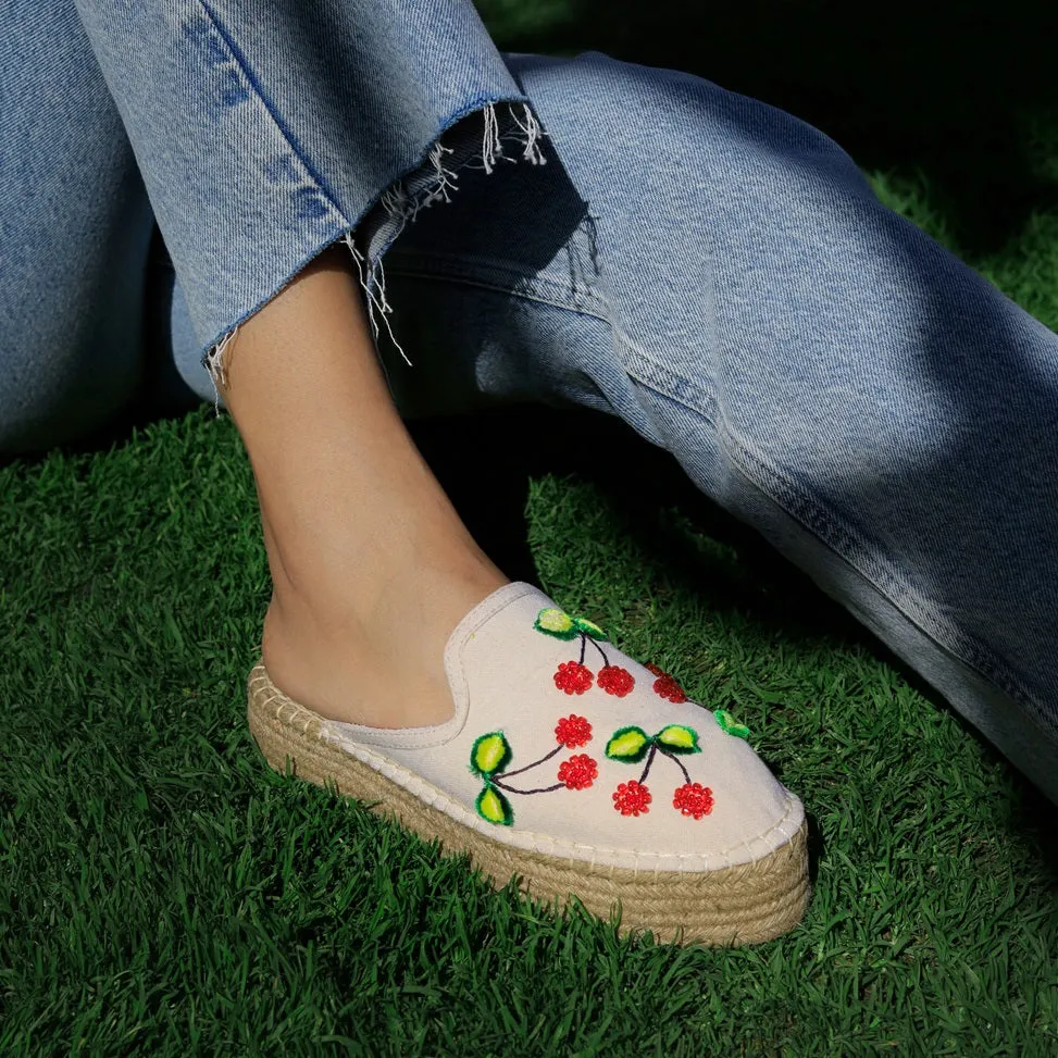 Mon Cherie Espadrilles Offwhite Platforms