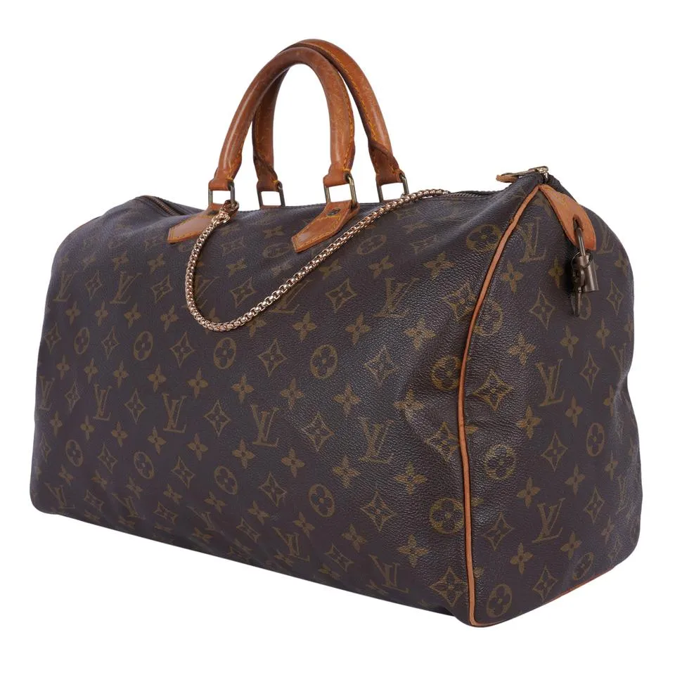 Monogram Speedy 40 Satchel Brown