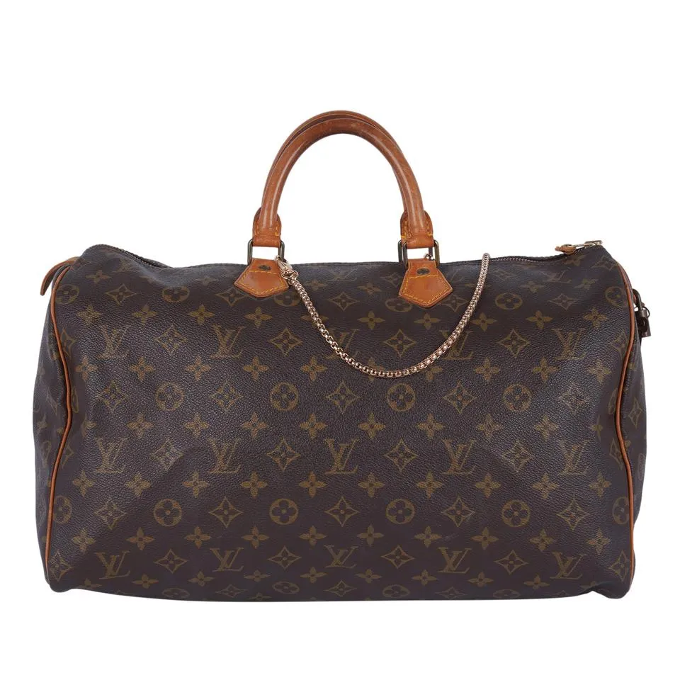 Monogram Speedy 40 Satchel Brown