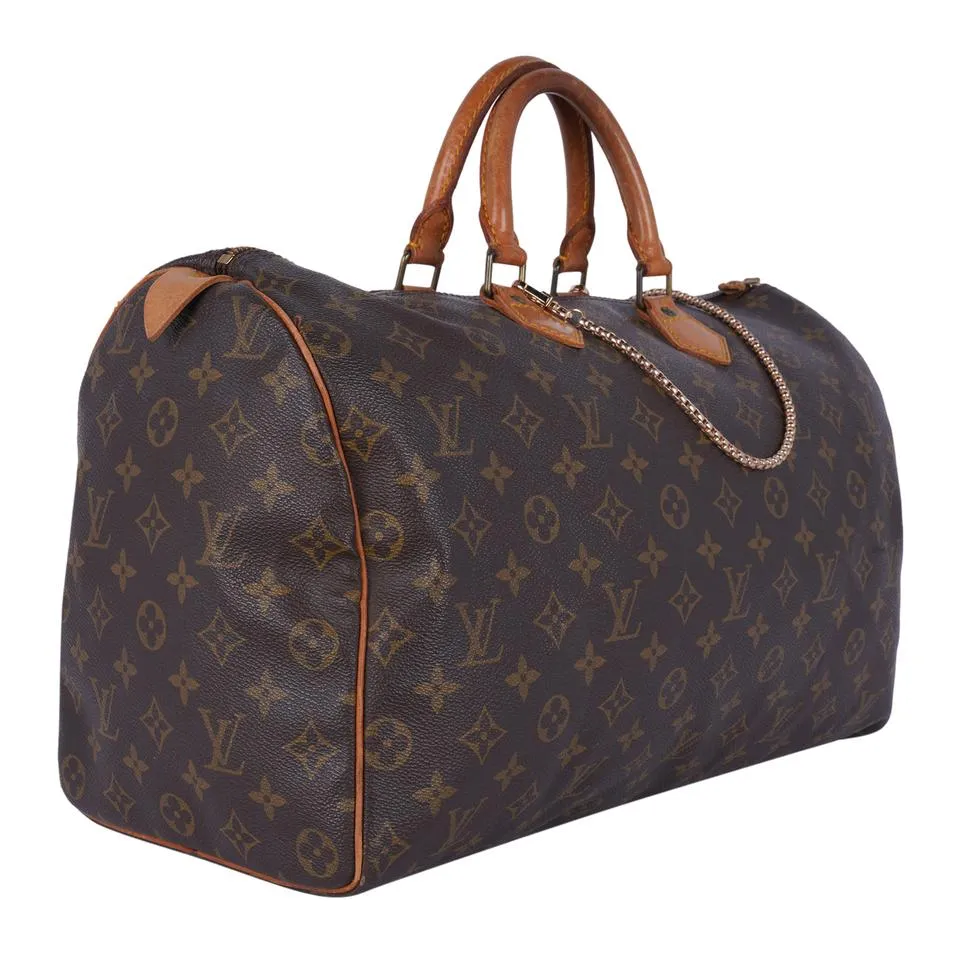 Monogram Speedy 40 Satchel Brown
