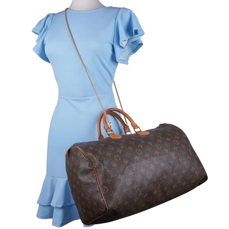 Monogram Speedy 40 Satchel Brown