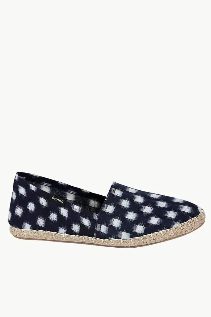 Navy Ikat Weave Espadrilles