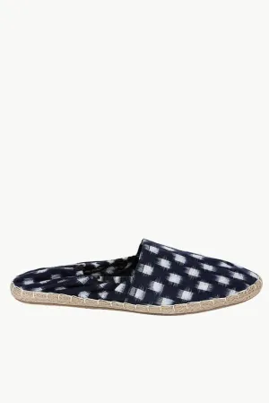 Navy Ikat Weave Espadrilles