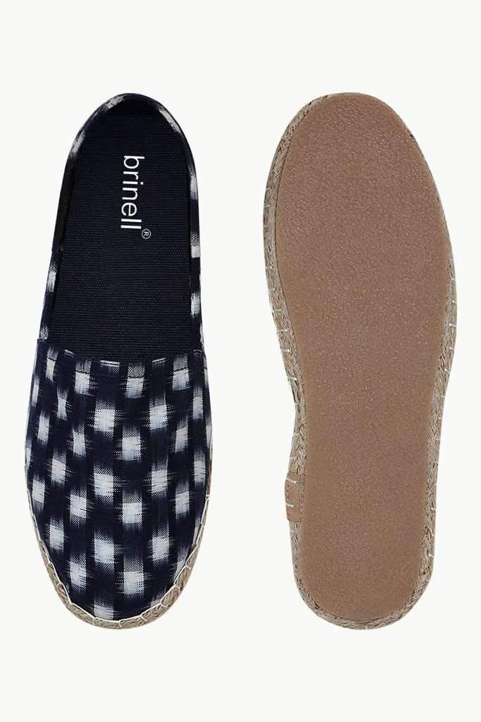 Navy Ikat Weave Espadrilles