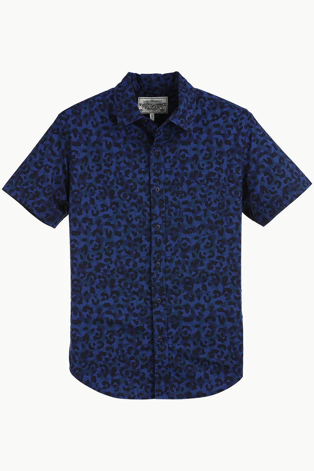 Navy Printed Holiday Shirt