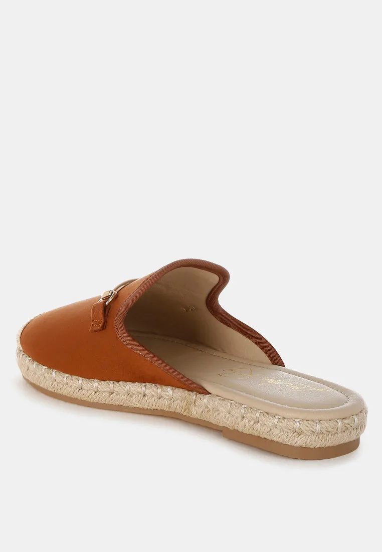 Nazaya Horsebit Detail Espadrilles Mules