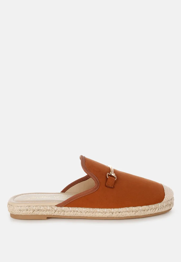 Nazaya Horsebit Detail Espadrilles Mules