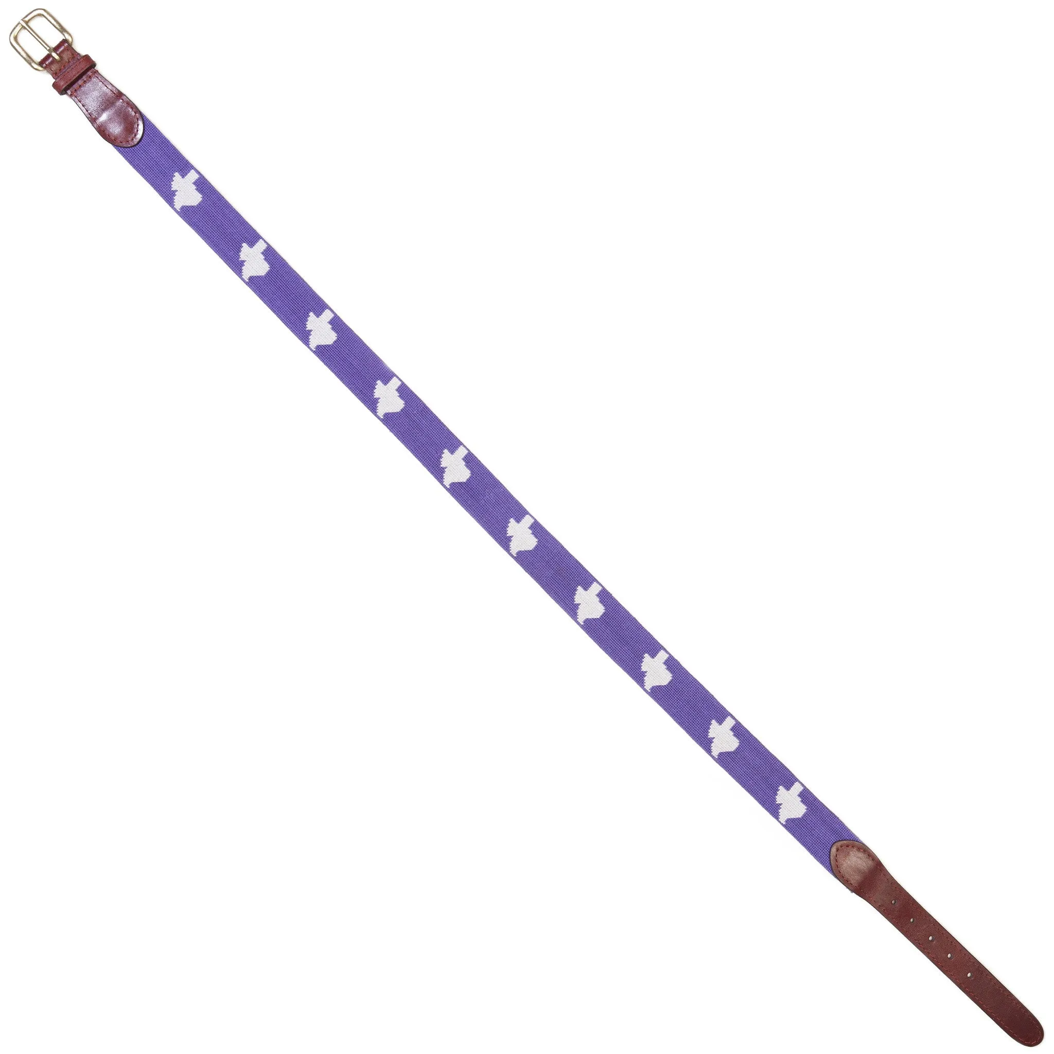 NEEDLEPOINT AND LEATHER BELT