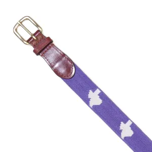 NEEDLEPOINT AND LEATHER BELT