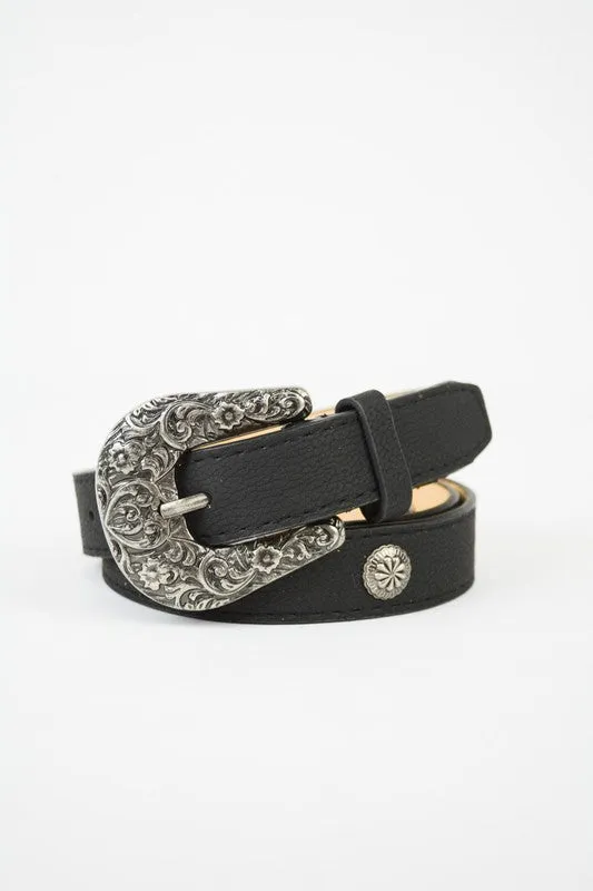 NELLIE WESTERN BELT BLACK