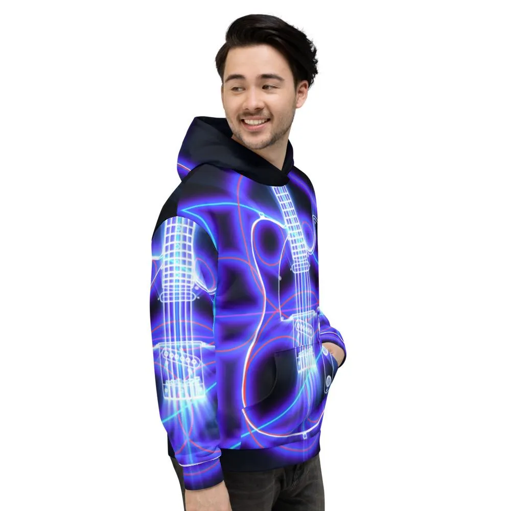 Neon Guitar Geometry TLR All-Over Hoodie