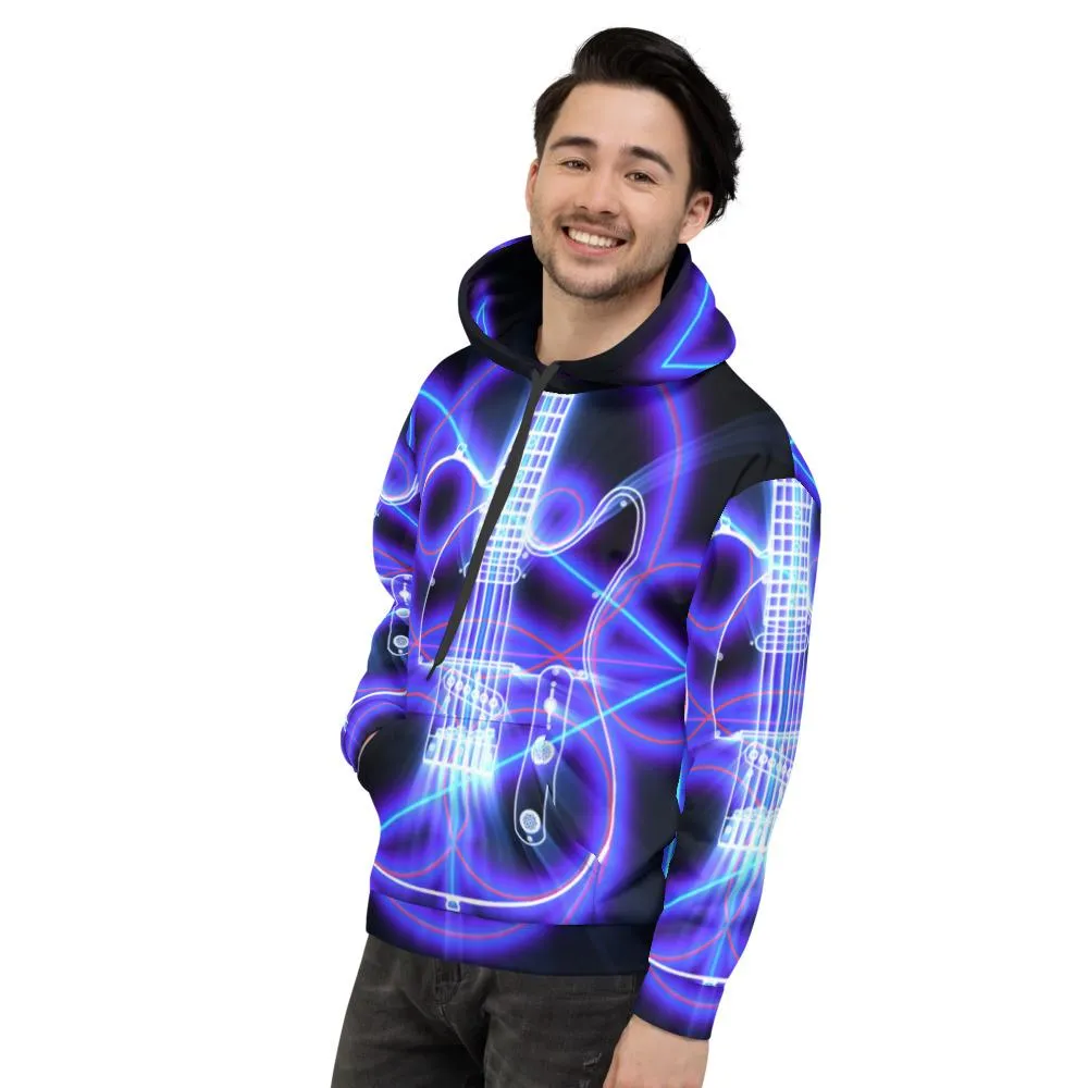 Neon Guitar Geometry TLR All-Over Hoodie
