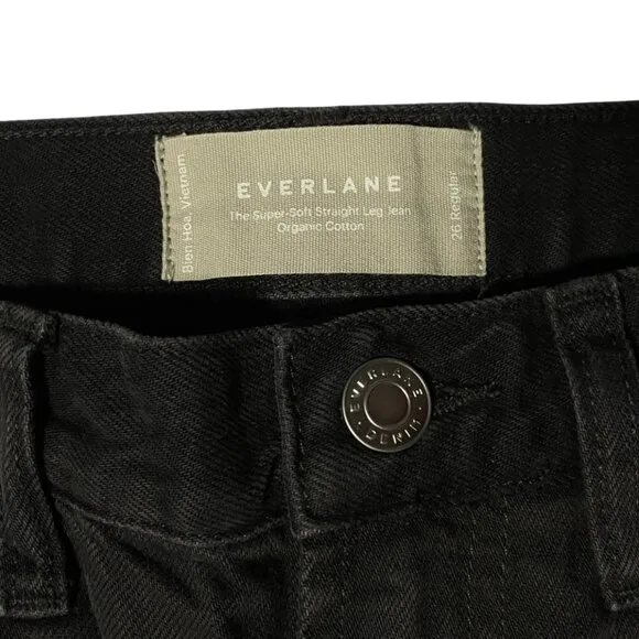 NEW Everlane The Super Soft Relaxed Jean Womens 26 Stormy Black