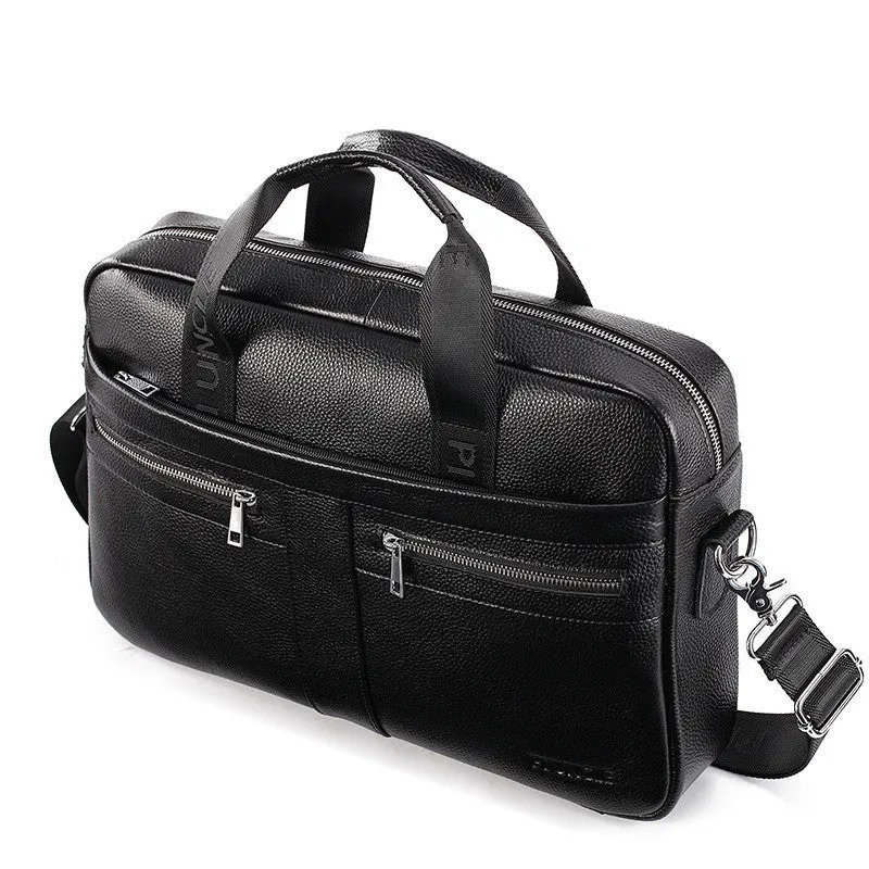 New leather men briefcase Leather Messenger Bag