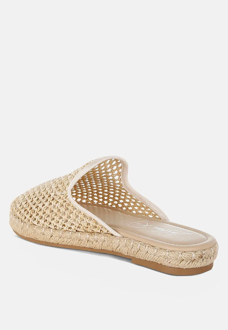 Nongai Raffia Espadrilles Mules