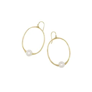 Nova Round Pearl Earrings