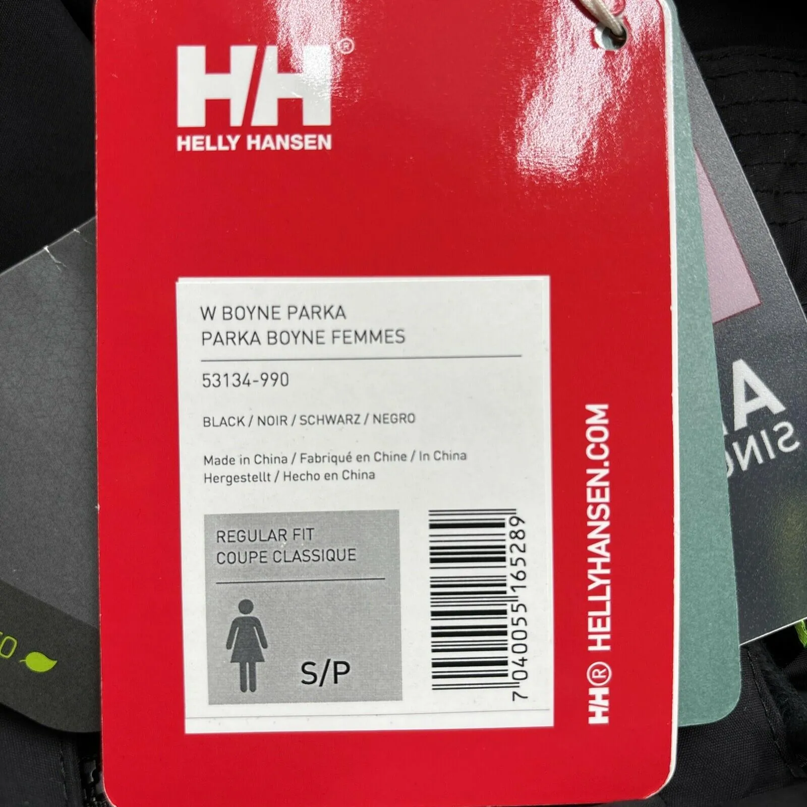 NWD Helly Hansen Women's Boyne Insulated Parka, 990 Black Size S - Like New