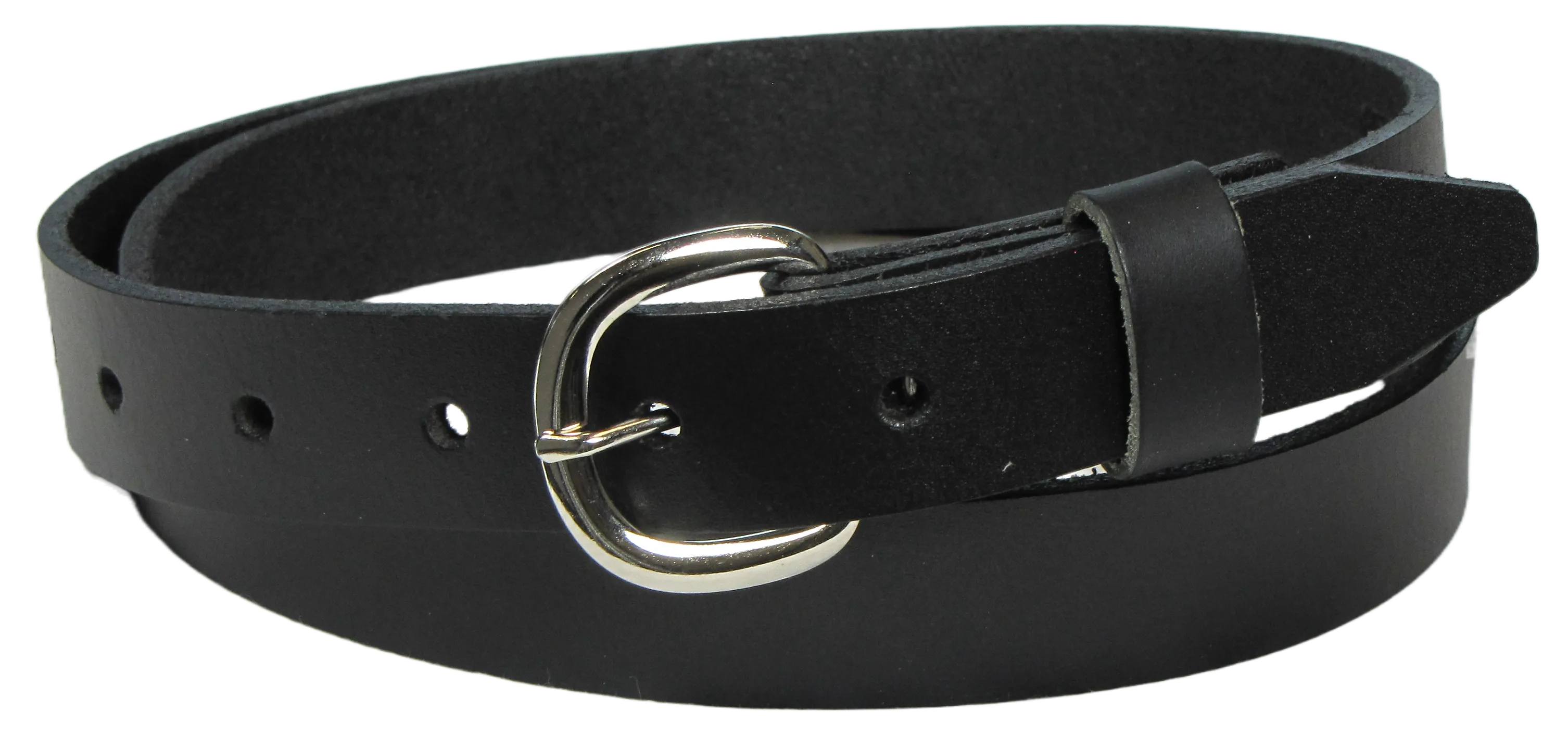 O313  1" Plain Black Belt