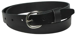 O313  1" Plain Black Belt