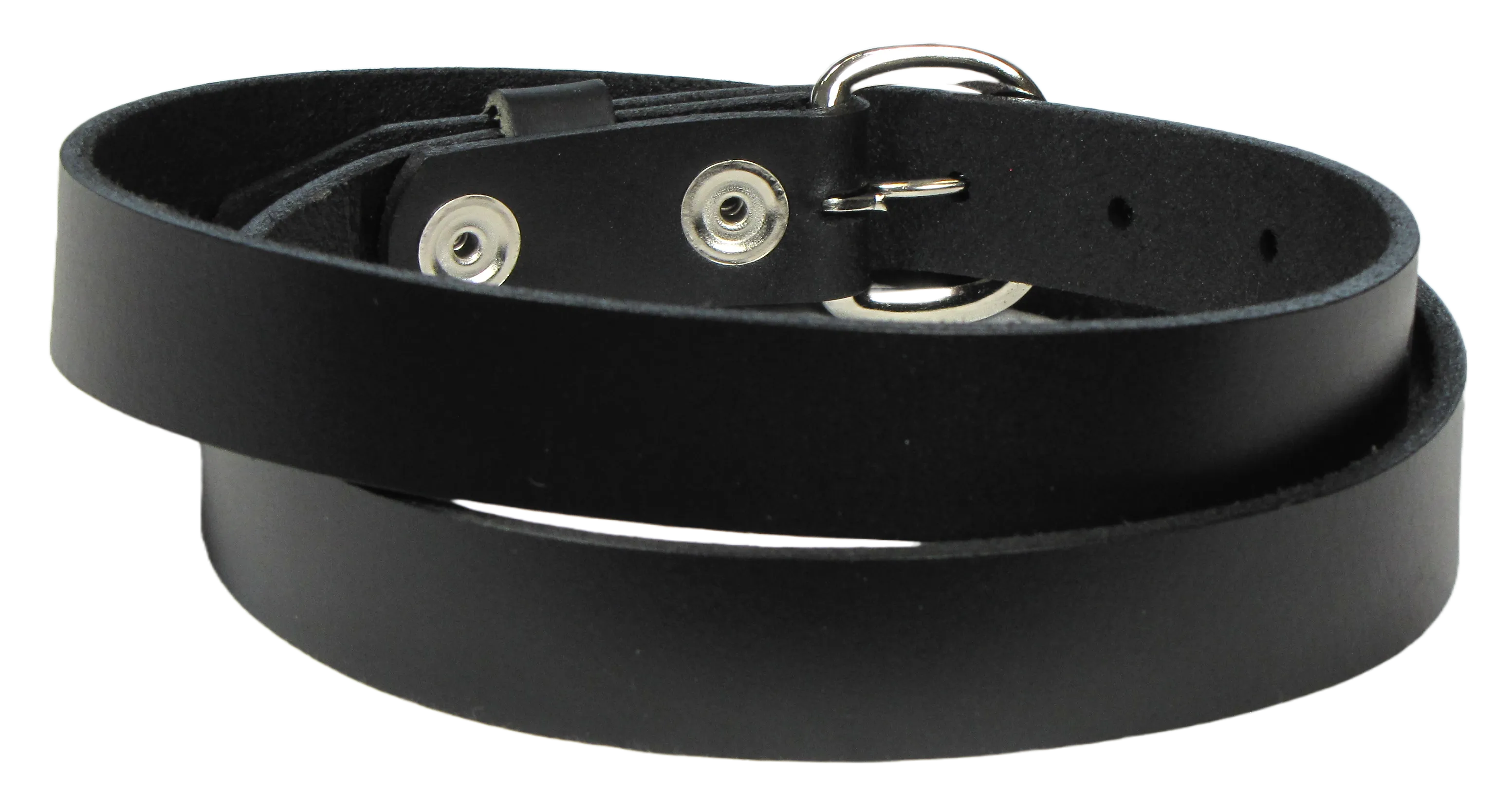 O313  1" Plain Black Belt