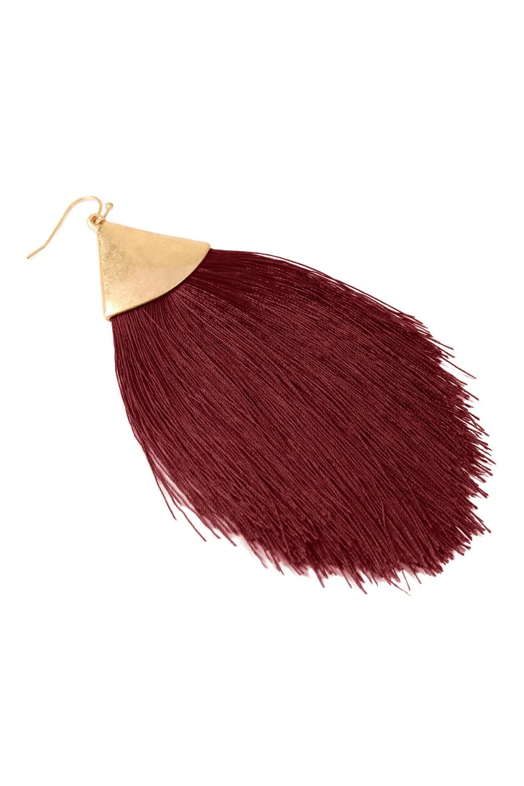 Oversized Tassel Drop Earrings- 6 Colors