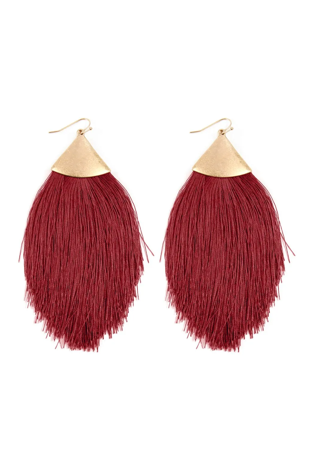 Oversized Tassel Drop Earrings- 6 Colors