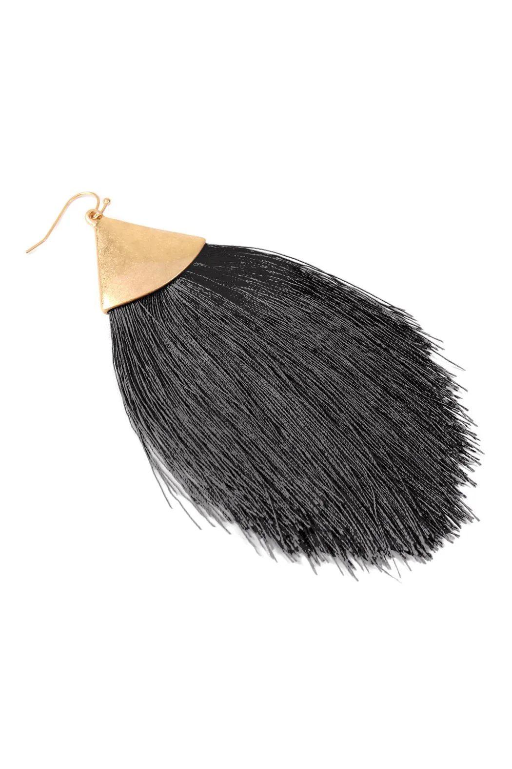 Oversized Tassel Drop Earrings- 6 Colors