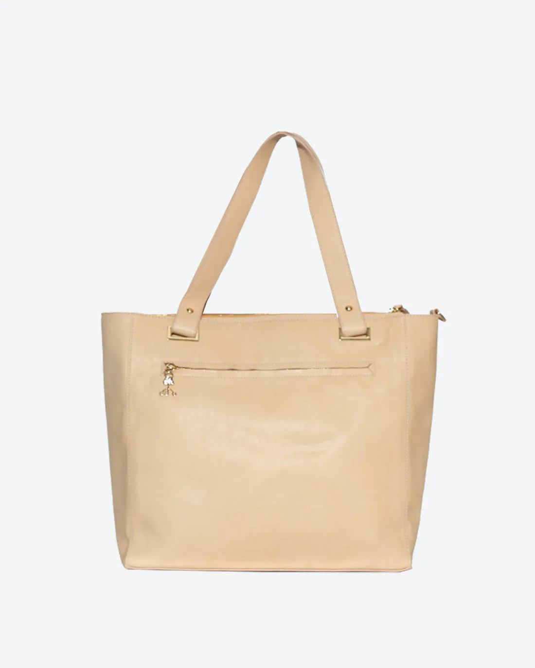 OWL Leather Applique Tote Bag