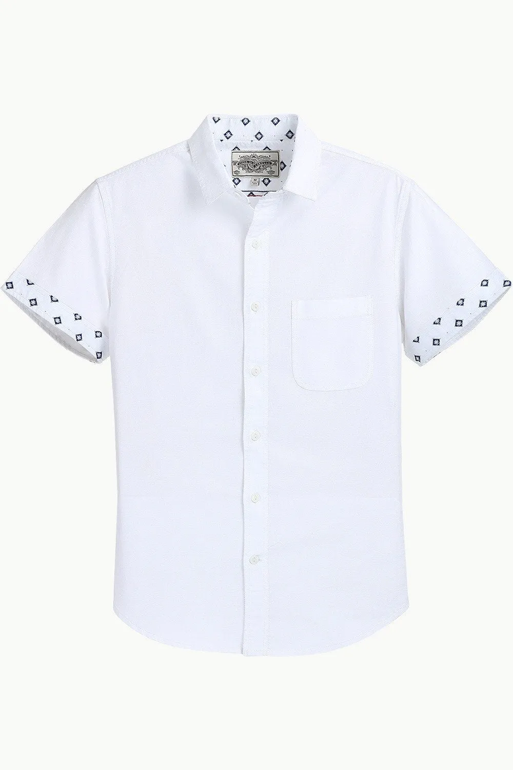 Oxford Ikat Print Detail Shirt