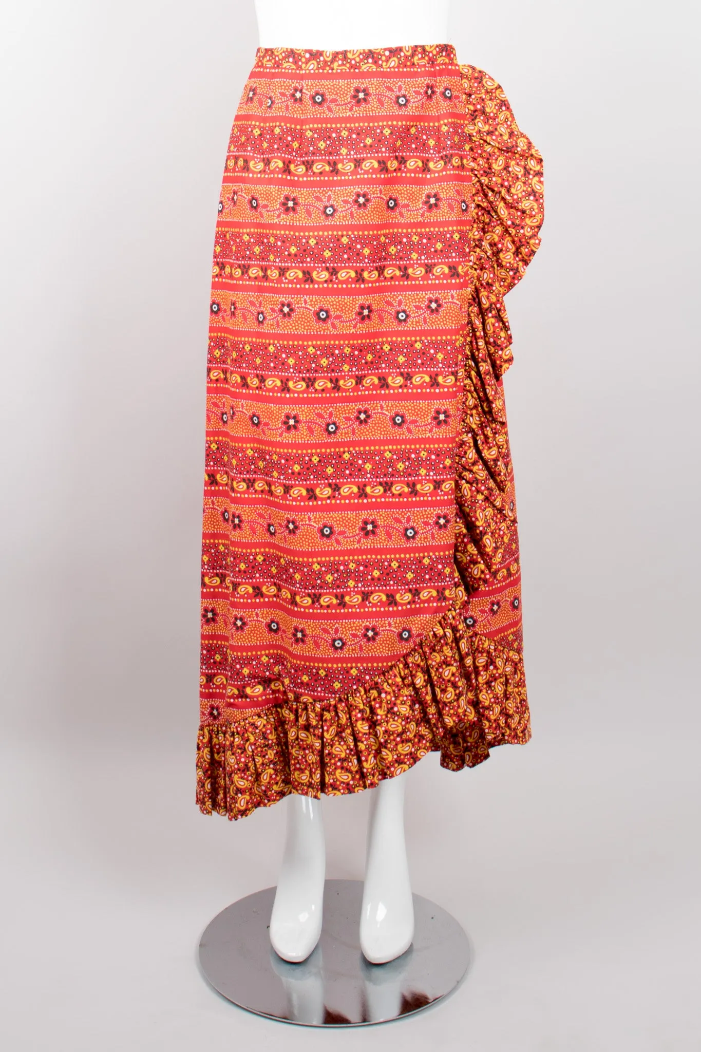 Paisley Tie Top & Ruffle Skirt Set
