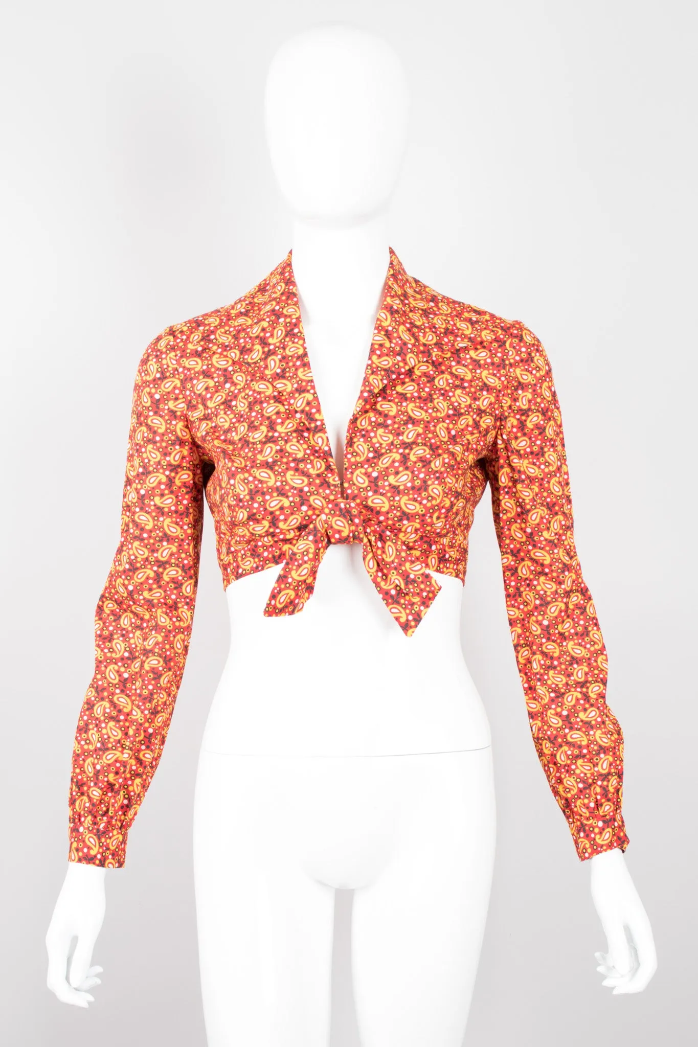 Paisley Tie Top & Ruffle Skirt Set