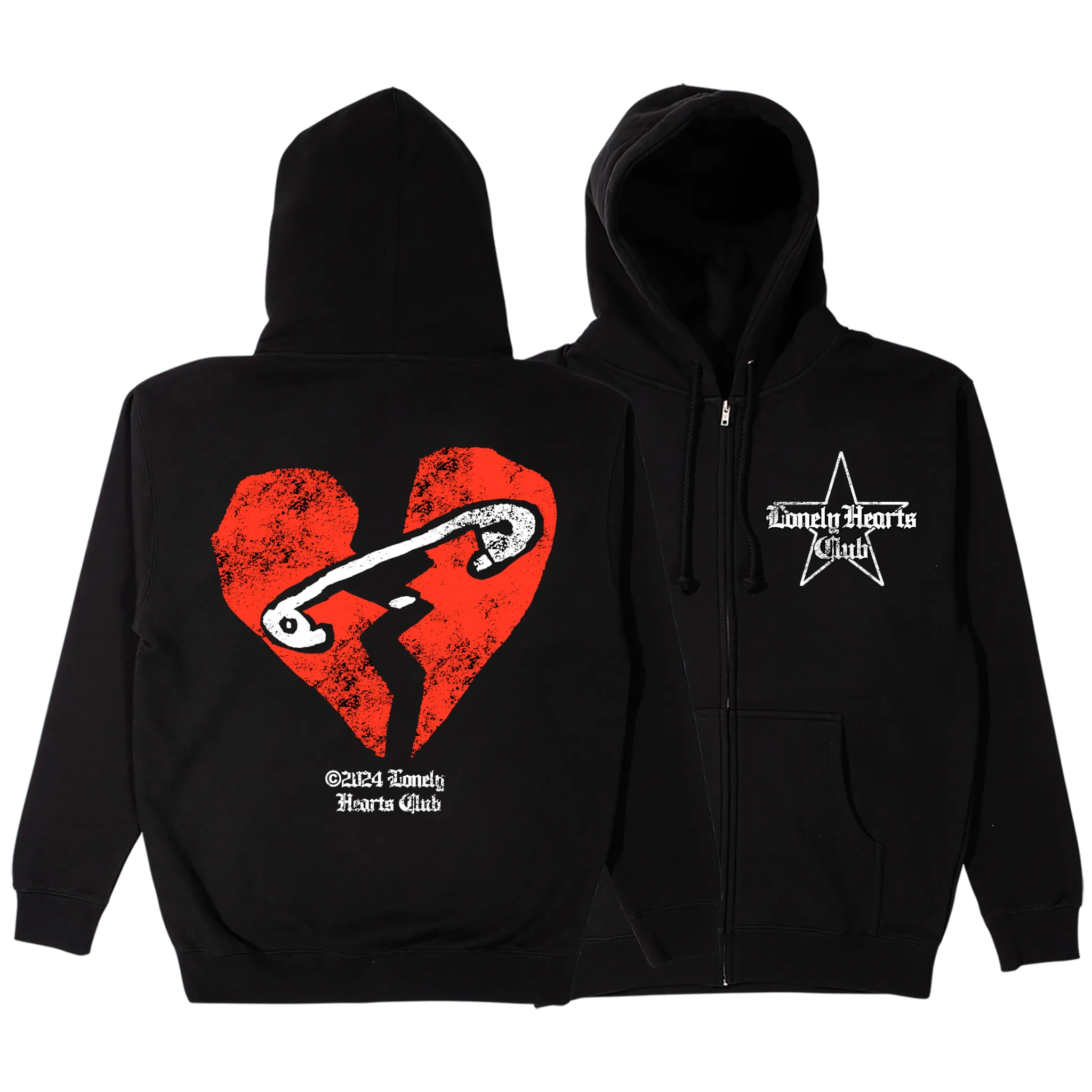 Paper Heart Zip Hoodie