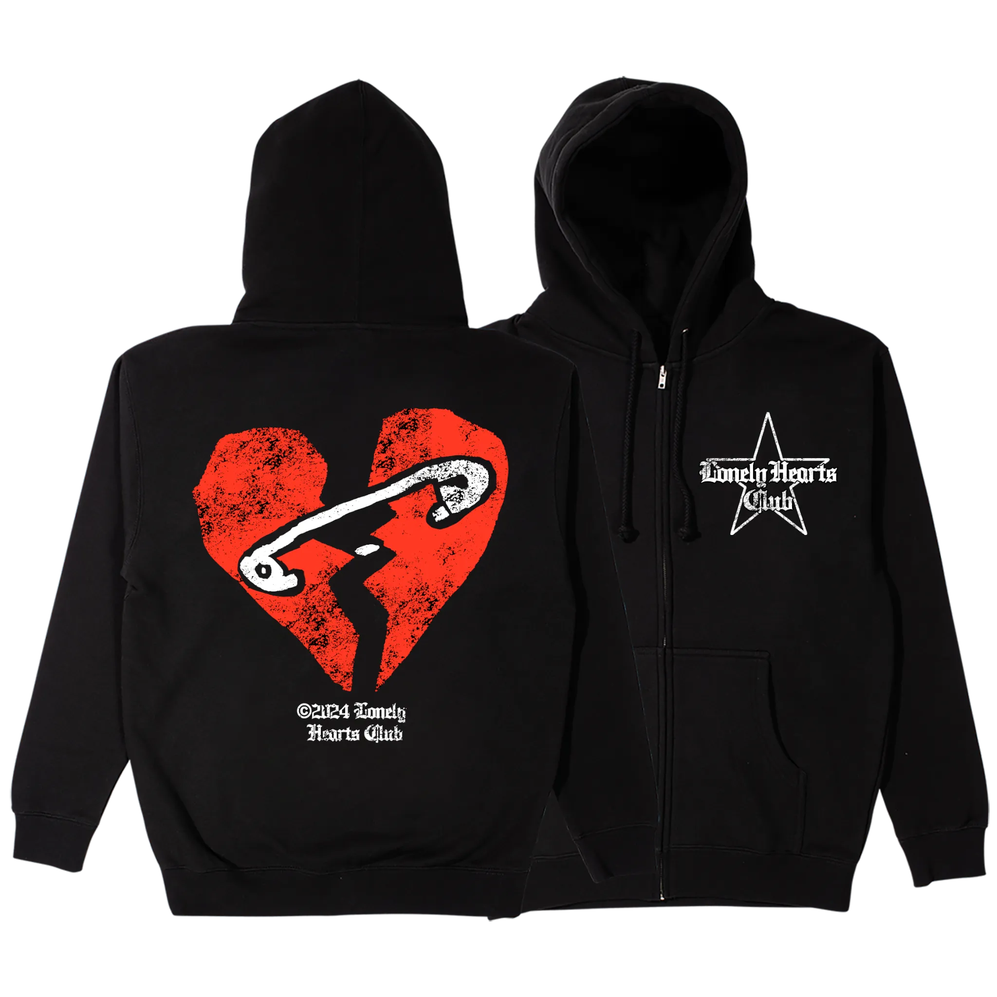 Paper Heart Zip Hoodie