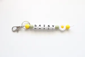 Personalised Flower Key ring