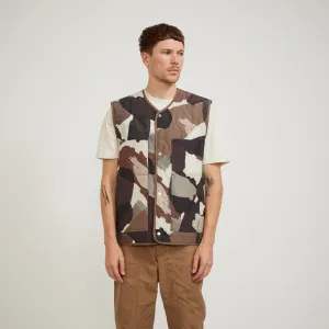 Peter Camo Nylon Insulated Vest Espresso