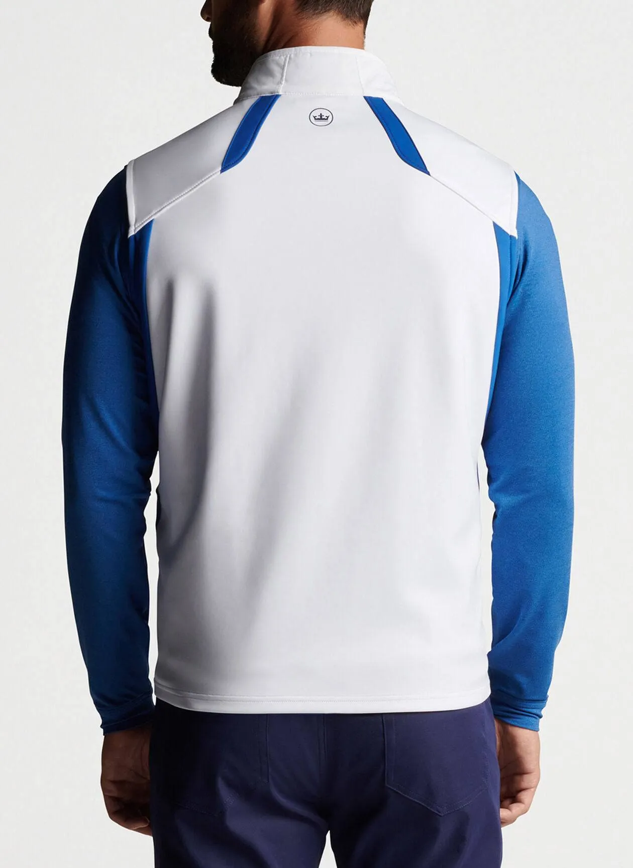 Peter Millar Mens Fuse Elite Hybrid Vest - WHITE/STARBOARD BLUE