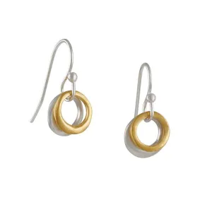 Philippa Roberts - Two Circle Mixed Metal Earrings