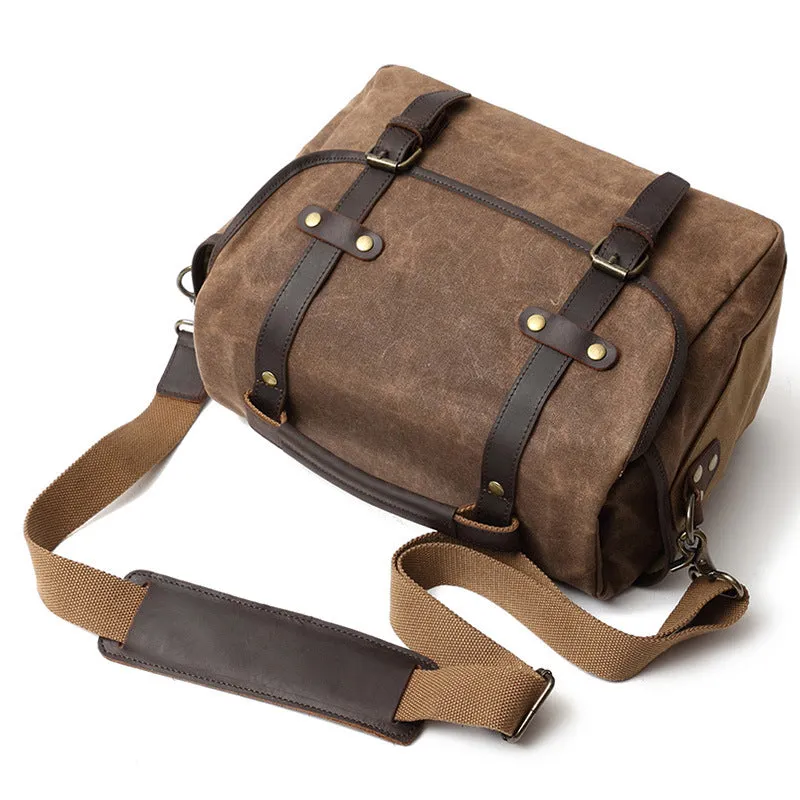 Photographic Hunter Camera Bag Canvas DSLR Camera Bag Vintage Crossbody Messenger Bag 9003