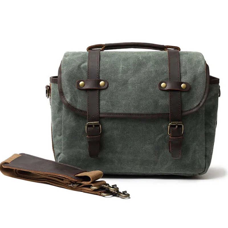 Photographic Hunter Camera Bag Canvas DSLR Camera Bag Vintage Crossbody Messenger Bag 9003